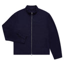 NAVY LINEN BOMBER JACKET