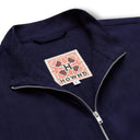 NAVY LINEN BOMBER JACKET
