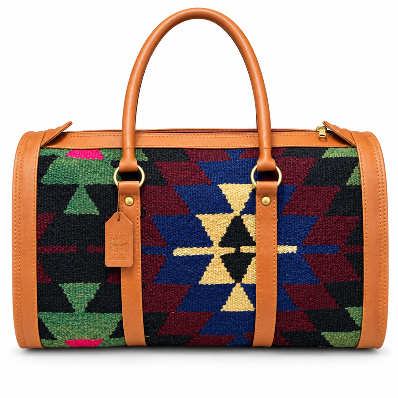 Leather Kilim travel Bag