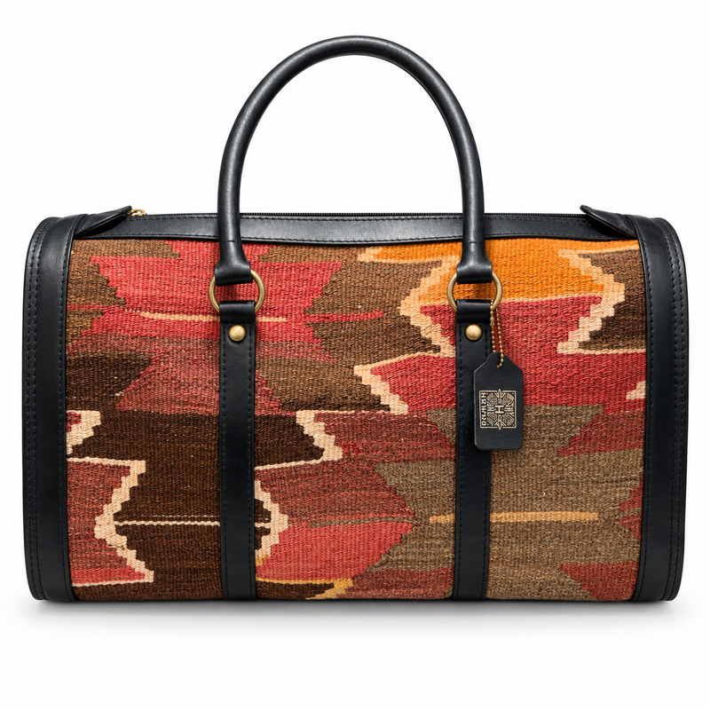 Leather Kilim travel Bag