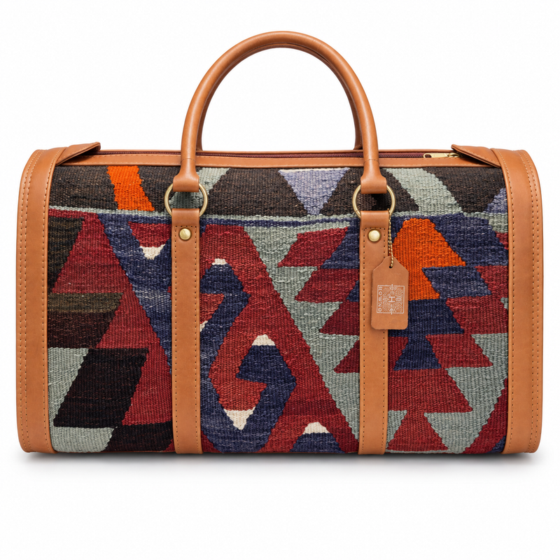 Leather Kilim travel Bag