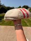 Hemp boina Cap Red stripe