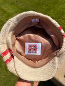 Hemp boina Cap Red stripe