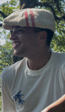 Hemp boina Cap Red stripe